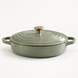 Набір оливкових каструль з емальованим покриттям і металевими кришками 90004 фото 6